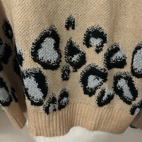 Adora new with tags tan and cheetah sweater - Picture 4 of 13